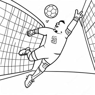 Golman Koji Se Baca Za Odbranu Bojanka 13146-2871