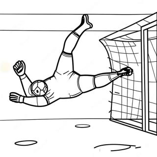 Golman Koji Se Baca Za Odbranu Bojanka 13146-2872