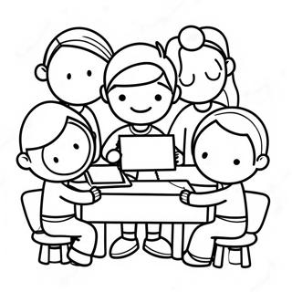 Stranica Za Bojanje Raznolike Dece Koja Rade U Timu 132360 64892