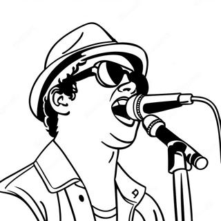 Bruno Mars Peva Na Sceni Stranica Za Bojanje 132693 65151