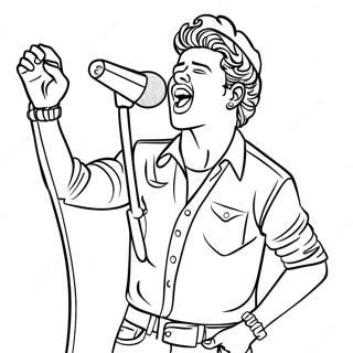 Bruno Mars Peva Na Sceni Stranica Za Bojanje 132693 65152