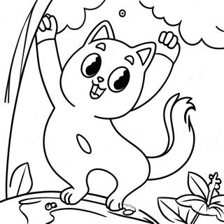 Razigrani Bananin Macak Na Drvetu Za Bojanku 133107-65473