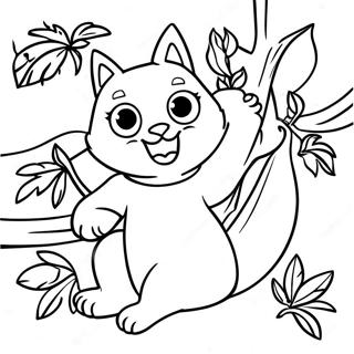 Razigrani Bananin Macak Na Drvetu Za Bojanku 133107-65475