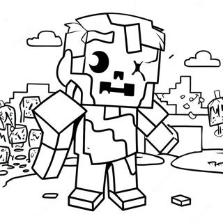 Uzasni Minecraft Zombi Na Bojanci 133261-65571