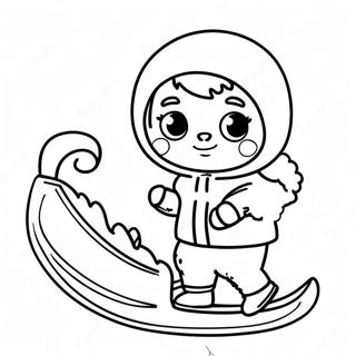 Slatki Eskim Sa Sankama Bojanka 133416-65717