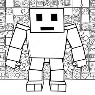 Slatki Gvozdeni Golem Iz Minecraft A Bojanka 133594-65846