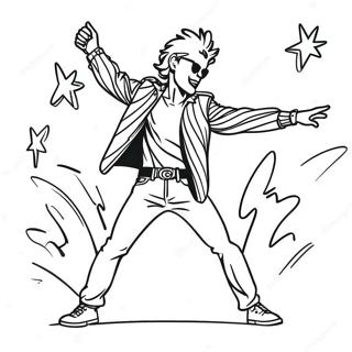 Bojanka Sa Energicnom Rok Zvezdom Koja Plese 133908 66098