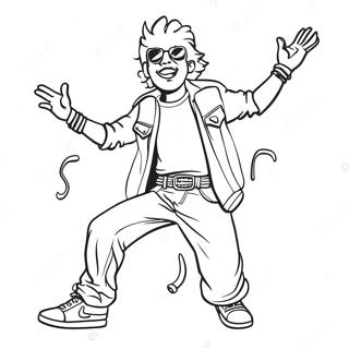 Bojanka Sa Energicnom Rok Zvezdom Koja Plese 133908 66099