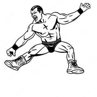 Uzbudljiva Bojanka Sa Wwe Rvacem Koji Skace Na Protivnika 134982 66928