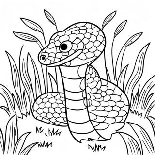 Bojanka Sa Pythonom Koji Se Provlaci Kroz Travu 136186-67879