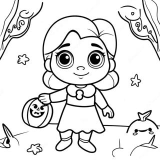 Elsa Na Trick Or Treating Stranica Za Bojanje 136414-68055