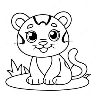 Slatka Beba Tigar Se Igra Bojanka 137978-69416