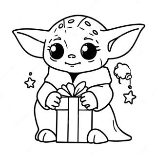 Bojanka Sa Baby Yodom Koji Drzi Bozicni Poklon 139641-70719