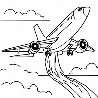 Avion Mlaznjak Koji Uzlece Bojanka 13967 3053