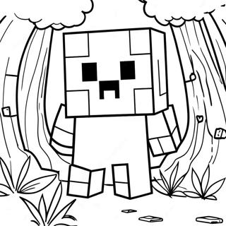 Bojanka Sa Minecraft Creeper Om U Sumi 1451-983