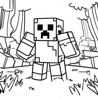 Bojanka Sa Minecraft Creeper Om U Sumi 1451-984