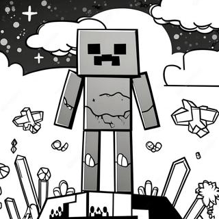 Bojanka Sa Minecraft Enderman Om U Noci 1453-2386