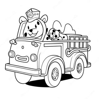 Slatko Vatrogasno Vozilo Sa Dalmatincem Bojanka 14989-3272