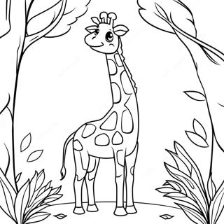 Visoka Zirafa Koja Doseze Lisce Bojanka 15620-3411