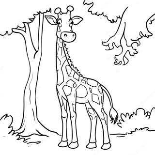 Zirafa Koja Jede Sa Drveta Bojanka 15623-3422