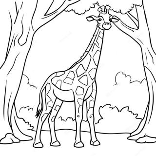 Zirafa Koja Jede Sa Drveta Bojanka 15623-3424