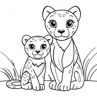 Gepardica Sa Mladuncem Bojanka 17889 3912