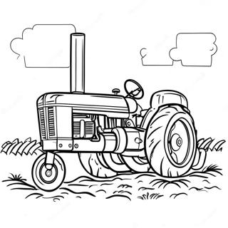 Vintage Traktor Koji Ore Bojanka 18161-3967