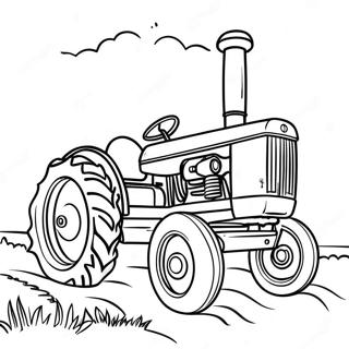 Vintage Traktor Koji Ore Bojanka 18161-3968