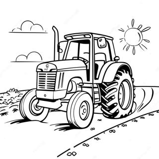 Plavi Traktor Vozi Po Prasnjavom Putu Bojanka 18164-3980