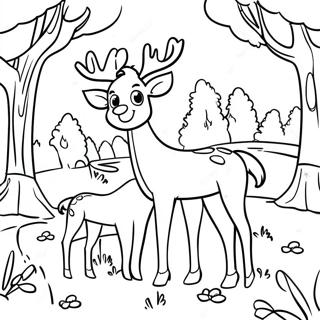 Karton Porodica Srna U Livadi Bojanka 18902-4133