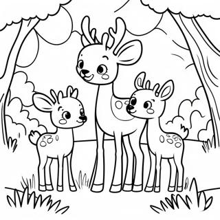 Karton Porodica Srna U Livadi Bojanka 18902-4135