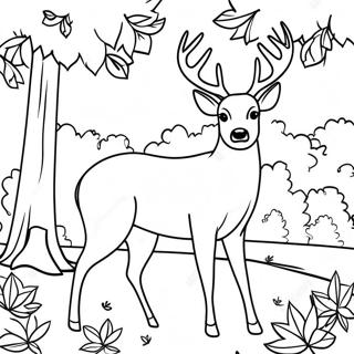 Realisticna Srna U Jesenjem Liscu Bojanka 18903-4140