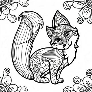 Obojena Stranica Sa Mastovitim Repovima Lisice 19262 4211