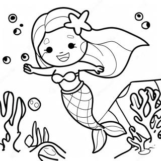 Avanturisticka Sirena Koja Istrazuje Koralni Greben Za Bojanje 1997-870