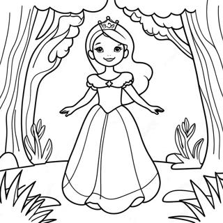 Magicalna Princeza U Zacaranoj Sumi Za Bojanje 2087-2084