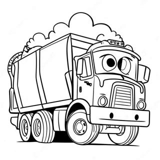 Veliki Kamion Za Smece Sa Srecnim Vozacem Bojanka 21107-4611