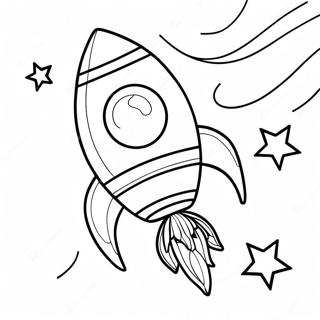 Futuristicka Raketa Koja Leti Kroz Zvezde Bojanka 21194-4627