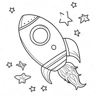 Futuristicka Raketa Koja Leti Kroz Zvezde Bojanka 21194-4628