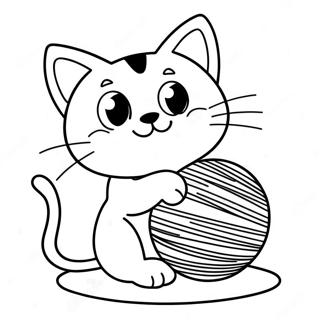 Smesna Macka Sa Klupkom Vune Bojanka 2173-2565