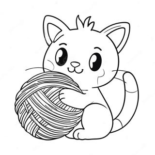 Smesna Macka Sa Klupkom Vune Bojanka 2173-2567