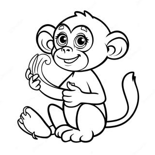 Smesan Majmun Koji Jede Bananu Bojanka 22145 4832