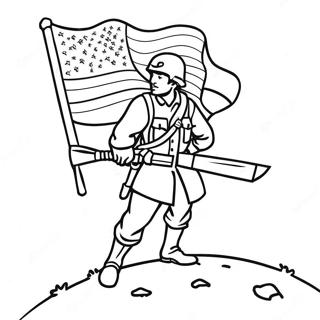 Hrabri Vojnik Sa Zastavom Bojanka 23793-5187