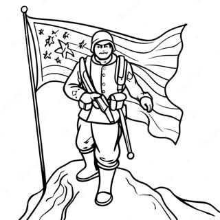 Hrabri Vojnik Sa Zastavom Bojanka 23793-5188