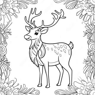 Elegantni Irvas Sa Rogovima Bojanka 23982 5233