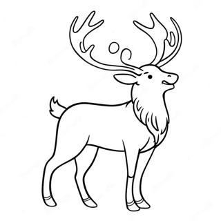 Elegantni Irvas Sa Rogovima Bojanka 23982 5236