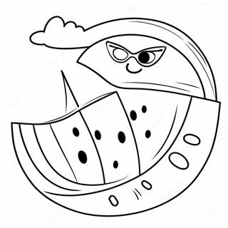 Lubenica Sa Naocarima Za Sunce Za Bojanje 26164-5709