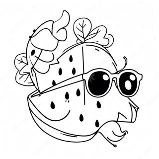 Lubenica Sa Naocarima Za Sunce Za Bojanje 26164-5710