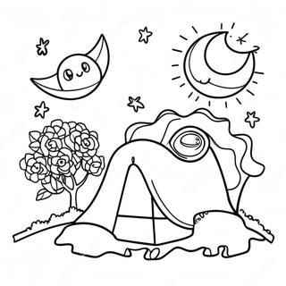 Bojanka Sa Zvezdastim Nocnim Nebom I Mesecom 28135-6121