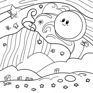 Bojanka Sa Zvezdastim Nocnim Nebom I Mesecom 28135-6122