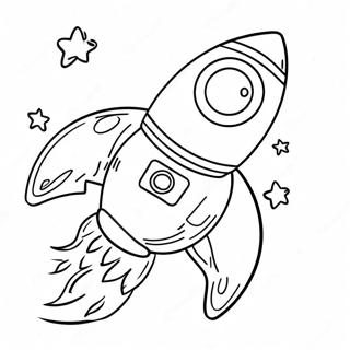 Avanturisticki Astronaut Koji Se Vozi Raketom Na Stranici Za Bojanje 29952-6521